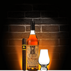 Old Rip Van Winkle 10 Year Bourbon Whiskey With Glencairn Glass & Cigar