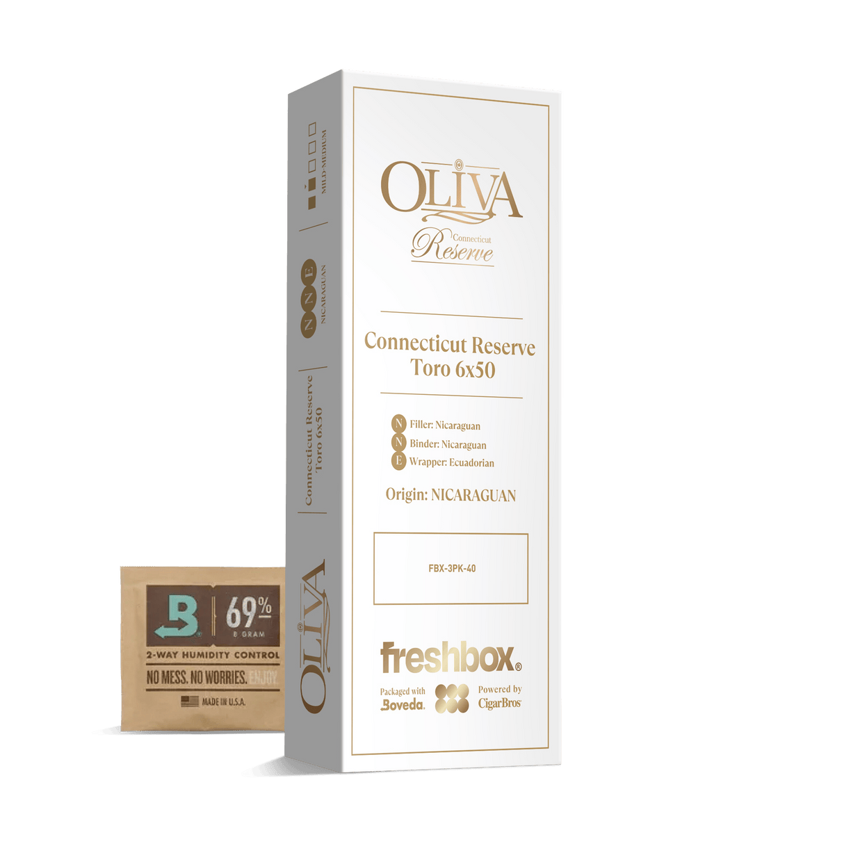 Oliva Connecticut Reserve Toro 6x50 FreshBox | 3-Pack