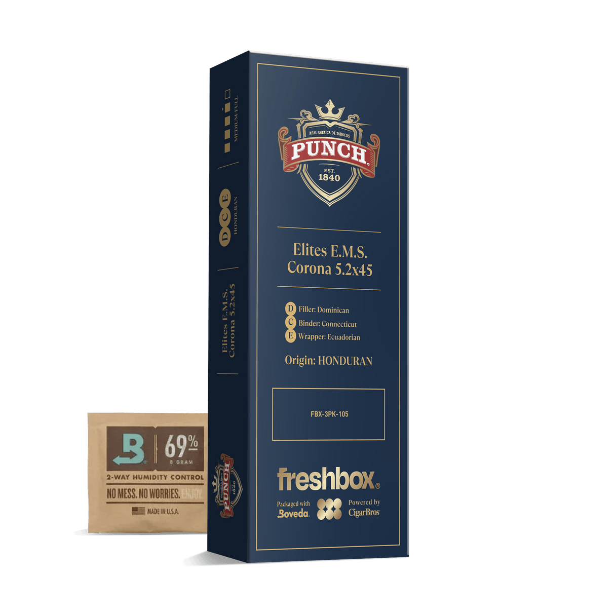 Punch Elites E.M.S. 5.2x45 FreshBox | Cigar 3-Pack
