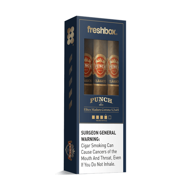 Punch Elites Maduro 5.2x45 FreshBox | Cigar 3-Pack