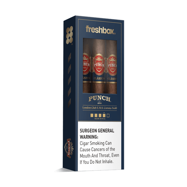 Punch London Club E.M.S. 5x40 FreshBox | Cigar 3-Pack