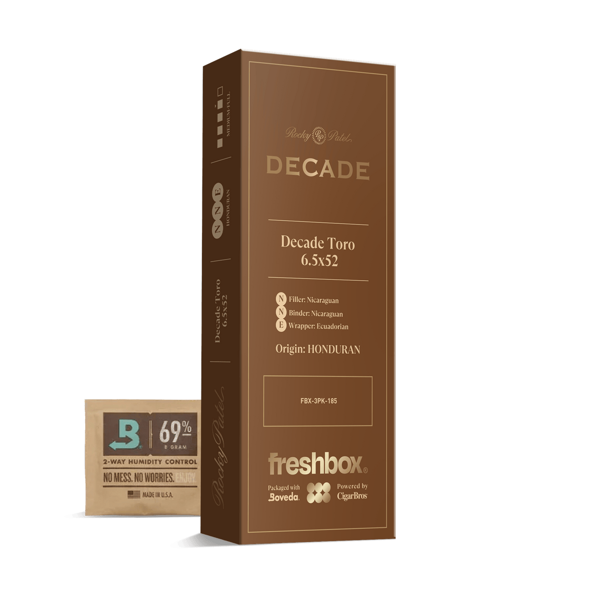 Rocky Patel Decade Toro 6.5x52 FreshBox | 3-Pack