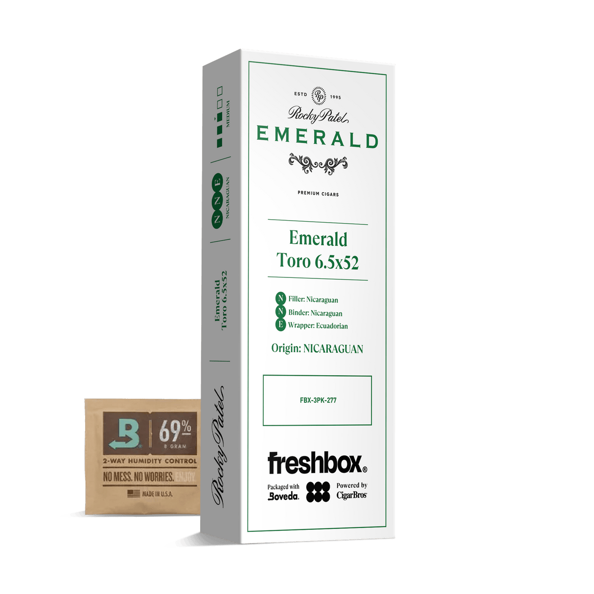 Rocky Patel Emerald Toro 6.5x52 FreshBox | 3-Pack