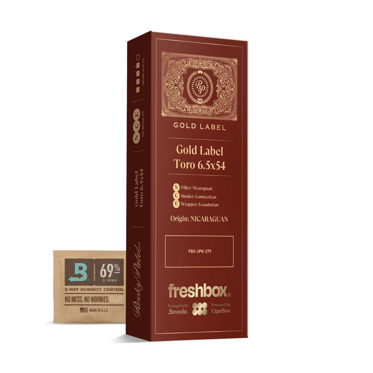 Rocky Patel Gold Label Toro 6.5x54 FreshBox | 3-Pack