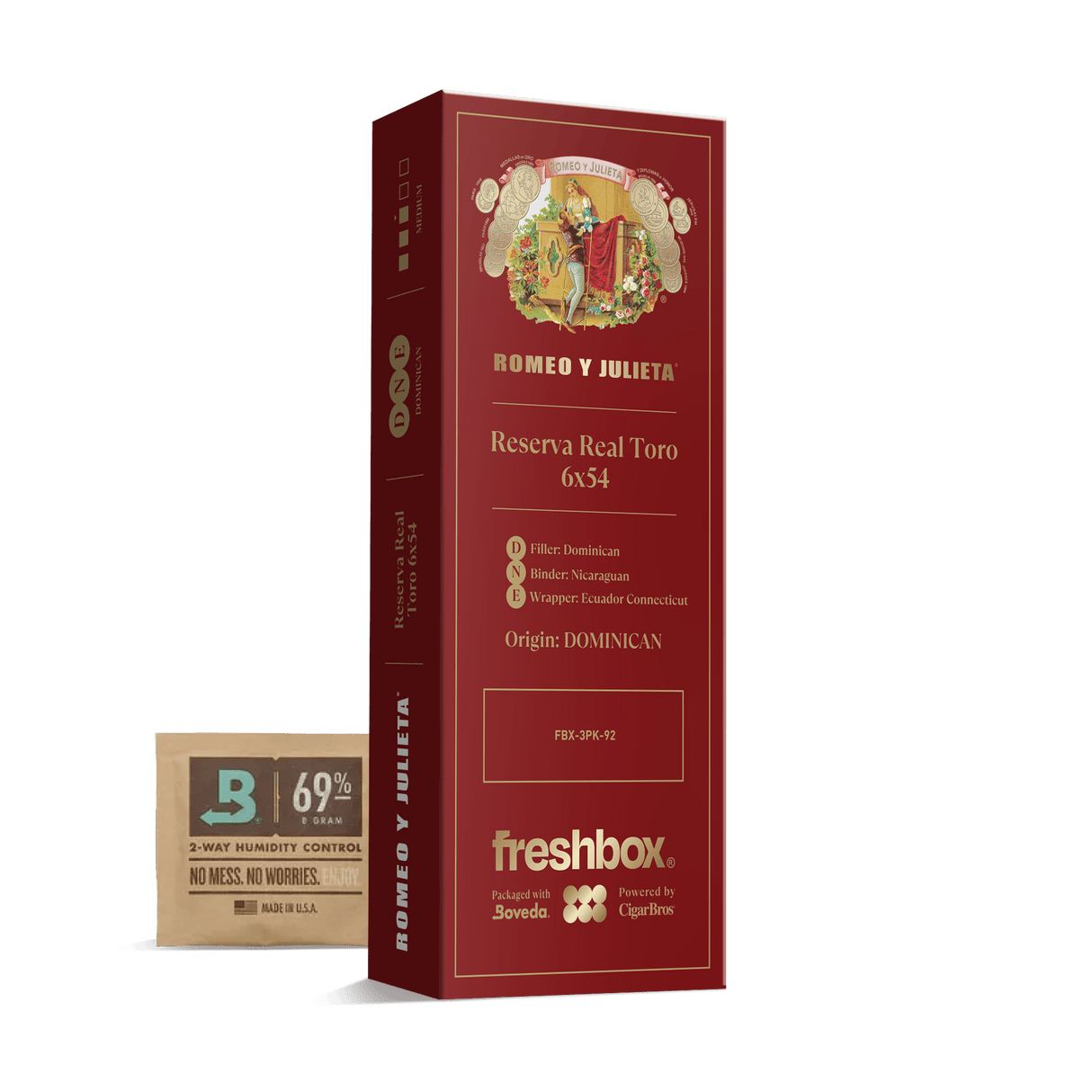 FreshBox packaging with Boveda humidity pack