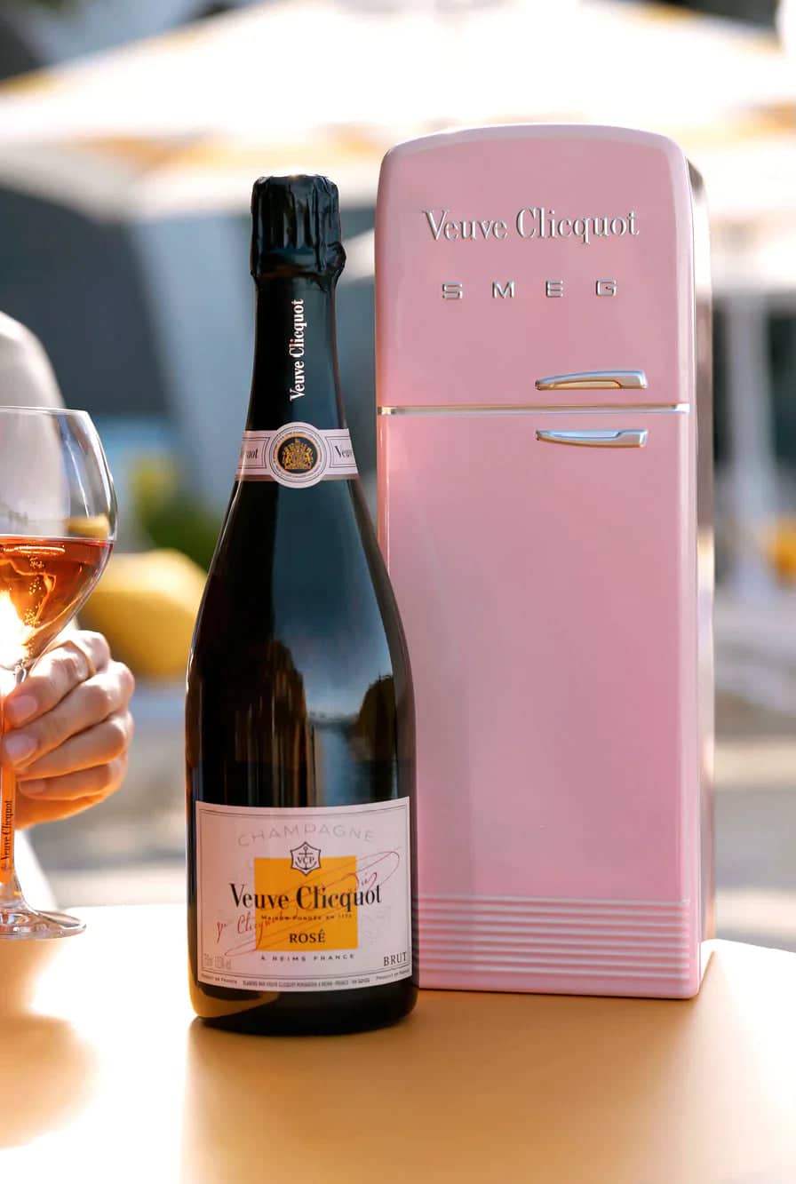 Veuve Clicquot Brut Rose With Smeg Fridge Gift Box