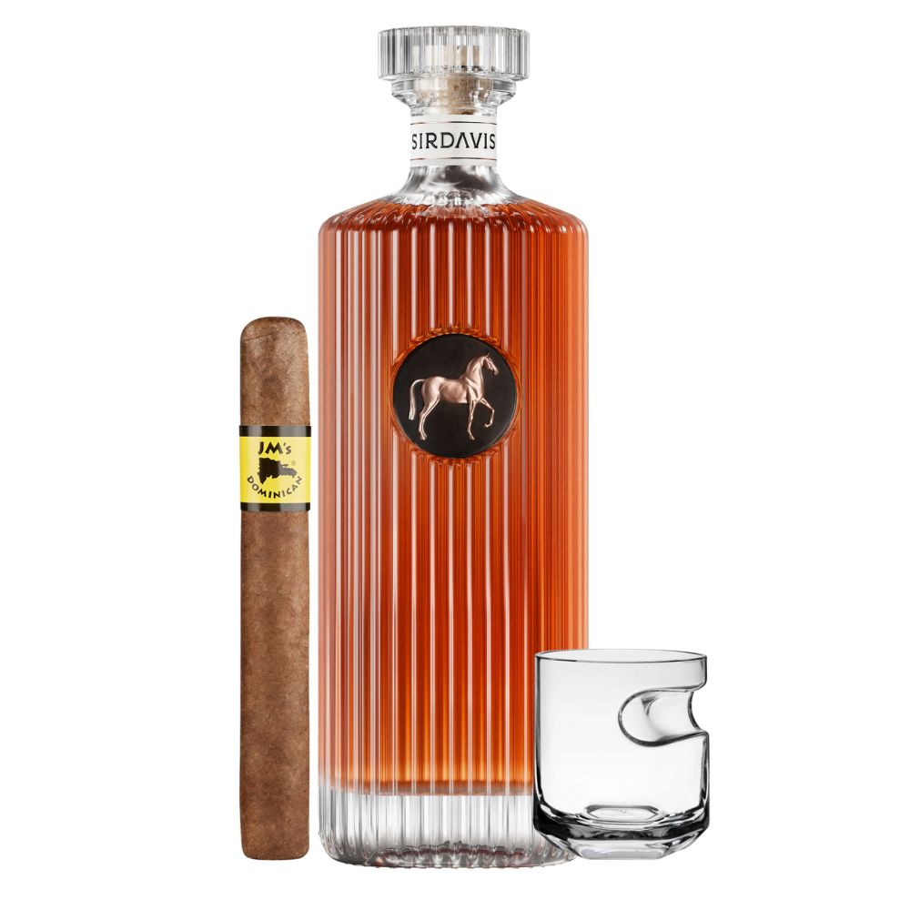 SirDavis American Whisky by Beyonce Knowles-Carter With Cigar Glass older & Cigar