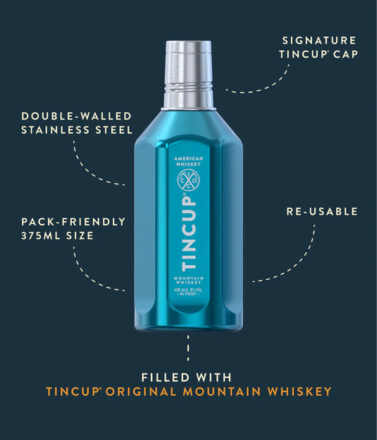 Tincup Adventure Pack American Whiskey - 375ml Aluminum Bottle