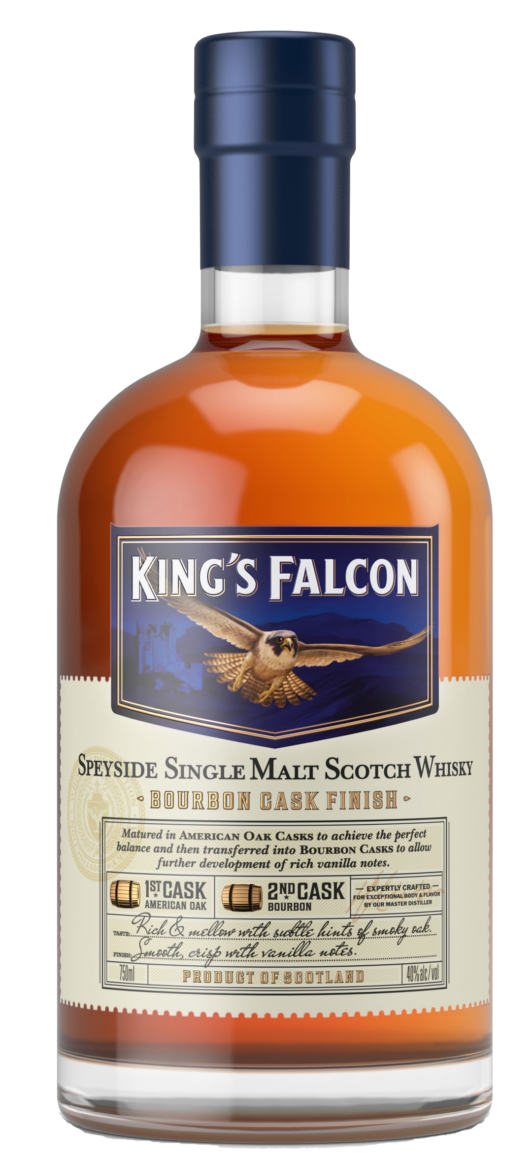 King's Falcon Bourbon Cask Finish Single Malt Scotch