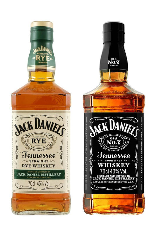 Jack Daniel's Old No. 7 Tennessee Whiskey X Jack Daniels Straight Rye
