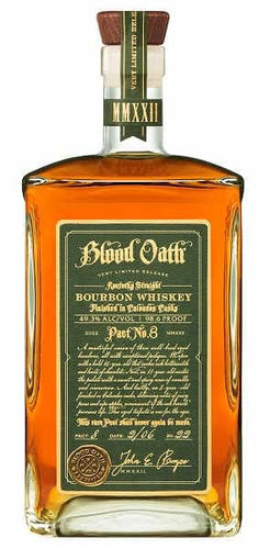 Blood Oath Pact 8 2022 One-Time Limited Release Kentucky Straight Bourbon